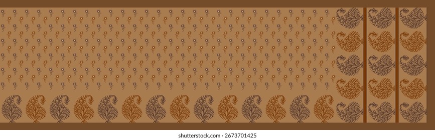 multi digital saree pattern and art