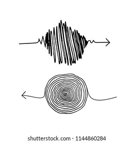 Multi directional scribble insane arrows as illustration of brainstorming complexity. Embarrassing and chaos with hard solution ink vector sketch. Solving a complex problem or quest