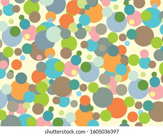 Multi dot color on yellow background