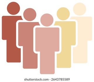 Multi ethnic Group of People icon. Fit for equality and diversity campaign.