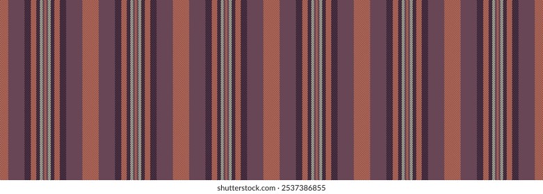 Vetor vertical de tecido múltiplo, fundo de padrão têxtil periódico. Linhas de textura uniformes listras sem costura na paleta de cores rosa e laranja.