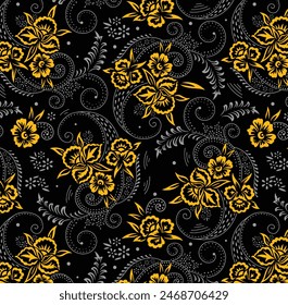 multi flower and leaf digital shirt design
