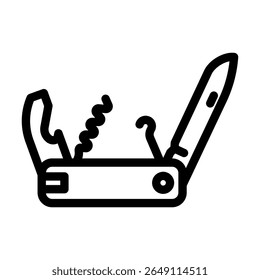 ícone de linha multifuncional vetor. sinal multifuncional. símbolo de contorno isolado ilustração em preto