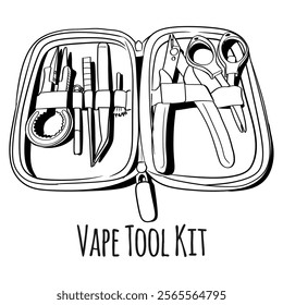 Multi functional tool kit designed for vape. The kit includes many useful tools that can be used for coil building, wicking, adjusting. It will be a great helper for DIY lovers.