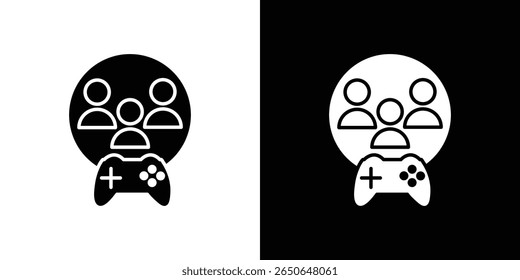 Multi Game player icon Isolated flat vector in outline