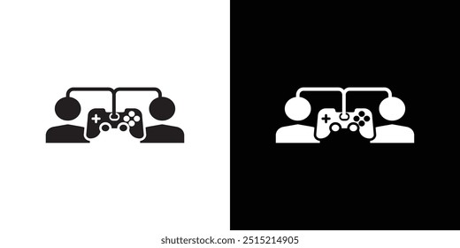 Multi Game player icon Thin line flat illustration