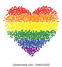 Multi heart LGBT color flag, LGBT heart, LGBT color heart