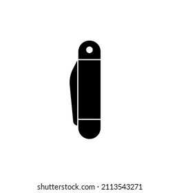 Multi knife line icon isolated on white background. Folding knife vector illustration.