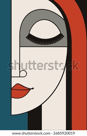multi lady face, abstract, Art, colorful
