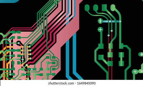 fondo de fondo de patrón de fondo de textura abstracta pcb de varias capas
