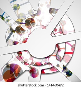multi layered abstract medical background with the theme of DNA