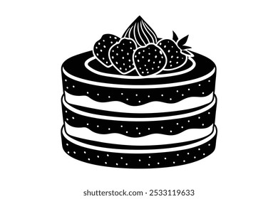 Arte de silueta de pastel de múltiples capas