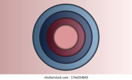 Multi layers 3D papercut color vector background design effect. Abstract topography concept or smooth origami shape paper and flowing liquid texture. Art illustration for website template