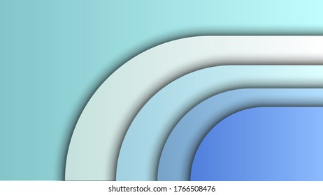 Mehrschichtige 3D-Paperschnitt-Farb-Vektorhintergrund-Design-Effekt. Abstraktes Topographie-Konzept oder glattes Origami-Formpapier und fließende flüssige Textur. Kunstillustration für Website-Vorlage