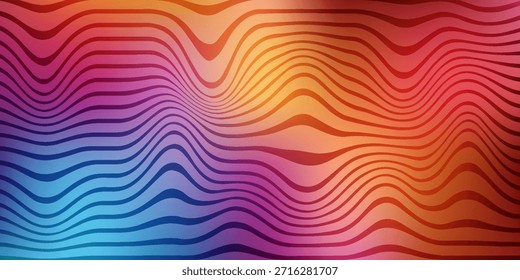 Capas de papercut 3D de textura de color de múltiples capas en Anuncio de Vector degradado. Arte de talla. Plantilla de diseño de material de diseño de cubierta. Abstractas decoración realista de papercut texturizada con capas onduladas de cartón