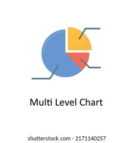 Multi Level Chart  vector flat icon for web isolated on white background EPS 10 file