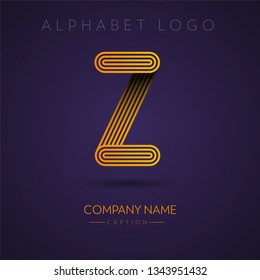 Multi Lines Finger Print Style Professional gold Letter Z Logo