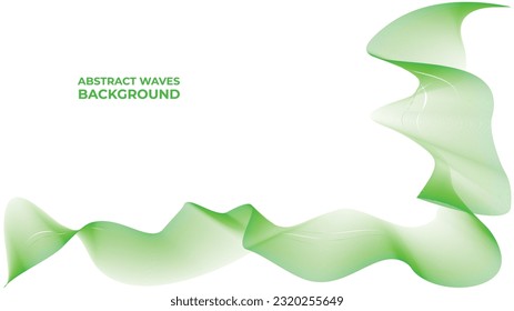 Multi lines green shade abstract waves background, Vector pattern line art, wavy background lines
