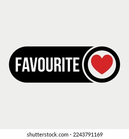 Multi media Favourite Button Vector illustration