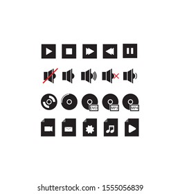 Multi media logo template vector icon illustration