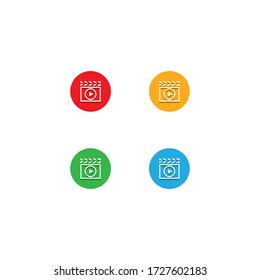 Multi media logo template vector icon illustration