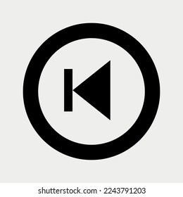 Multi media Rewind Button icon vector illustration