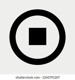 Multi media Stop Button icon vector illustration