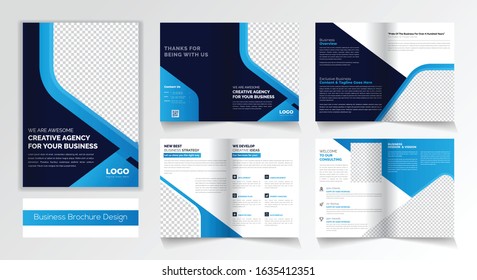 multi page business brochure design template, this brochure have 8 page individual layout designs flyer brochure leaflet design