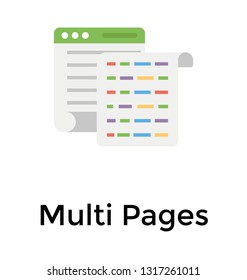 Multi pages flat icon design 