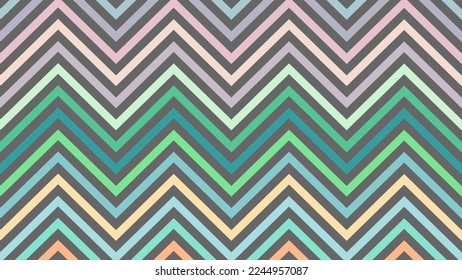 Multi and pastel color serrated shape on gray background.