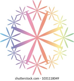 multi pastel colored fancy circular design
