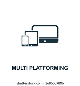 Multi Platforming icon from seo collection. Simple line Multi Platforming icon for templates, web design and infographics