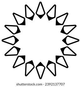 Multi pointed star design element. Vector illustration