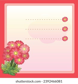 Multi purpose flower patterned card