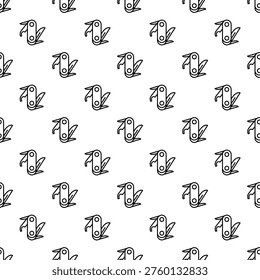 Multi purpose pocketknife line art creating a repeating background for utility concepts