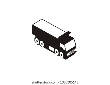 multi purpose truck simple icon in isometric view