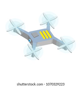 multi rotor copter or drone on white background