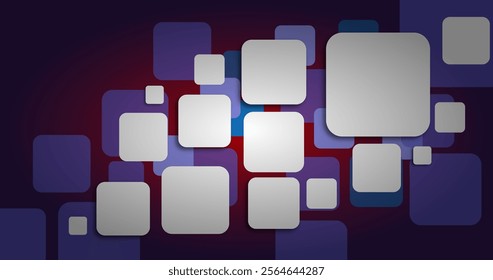 multi rounded square abstract background