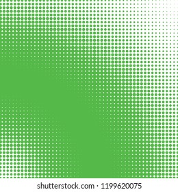 multi scale dots halftone gradient pattern in green tone on white background