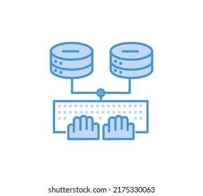 Multi server control icon white background.