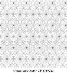 Múltiples formas intrincadas de patrón geométrico con repetición 