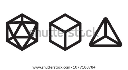 Multi Sided Dice Outline Icons