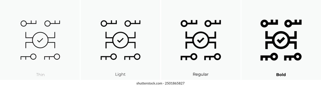 Symbol für mehrere Signaturen. Dünnes, helles Design im regulären und kühlen Stil, einzeln auf weißem Hintergrund