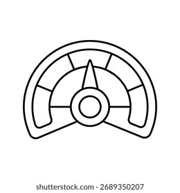 multi speed line icon vector. multi speed sign. isolated contour symbol black illustration