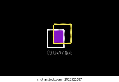 multi square company logo symbol name identity template vector