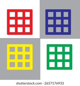 Multi Square Icon and Symbol Design 
