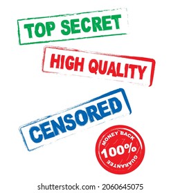 multi stamp set Vector illusration 