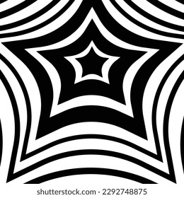 Multi stars design black and white brush hand made vector