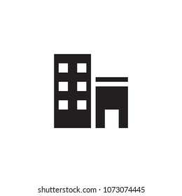 Multi storey building new house home floore mortgage icon vector symbol illustration 
