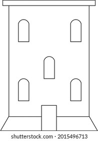 A multi story building - Illustration - Vector 